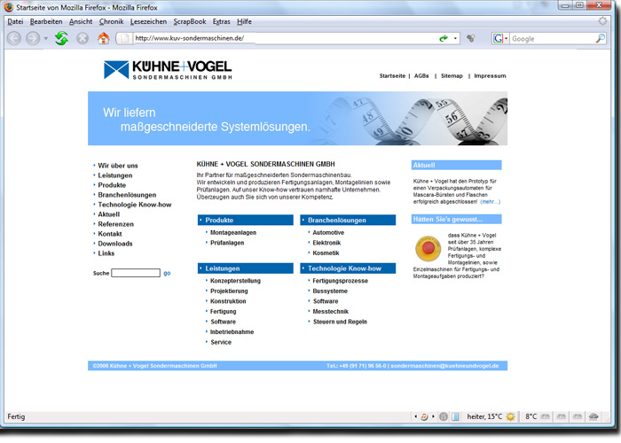 Arbeitsproben Webdesign und Programmierung