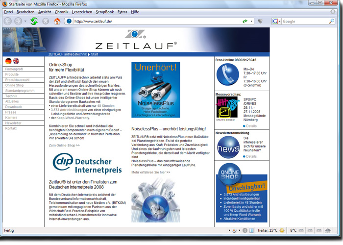 Arbeitsproben Webdesign und Programmierung